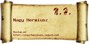 Nagy Hermiusz névjegykártya
